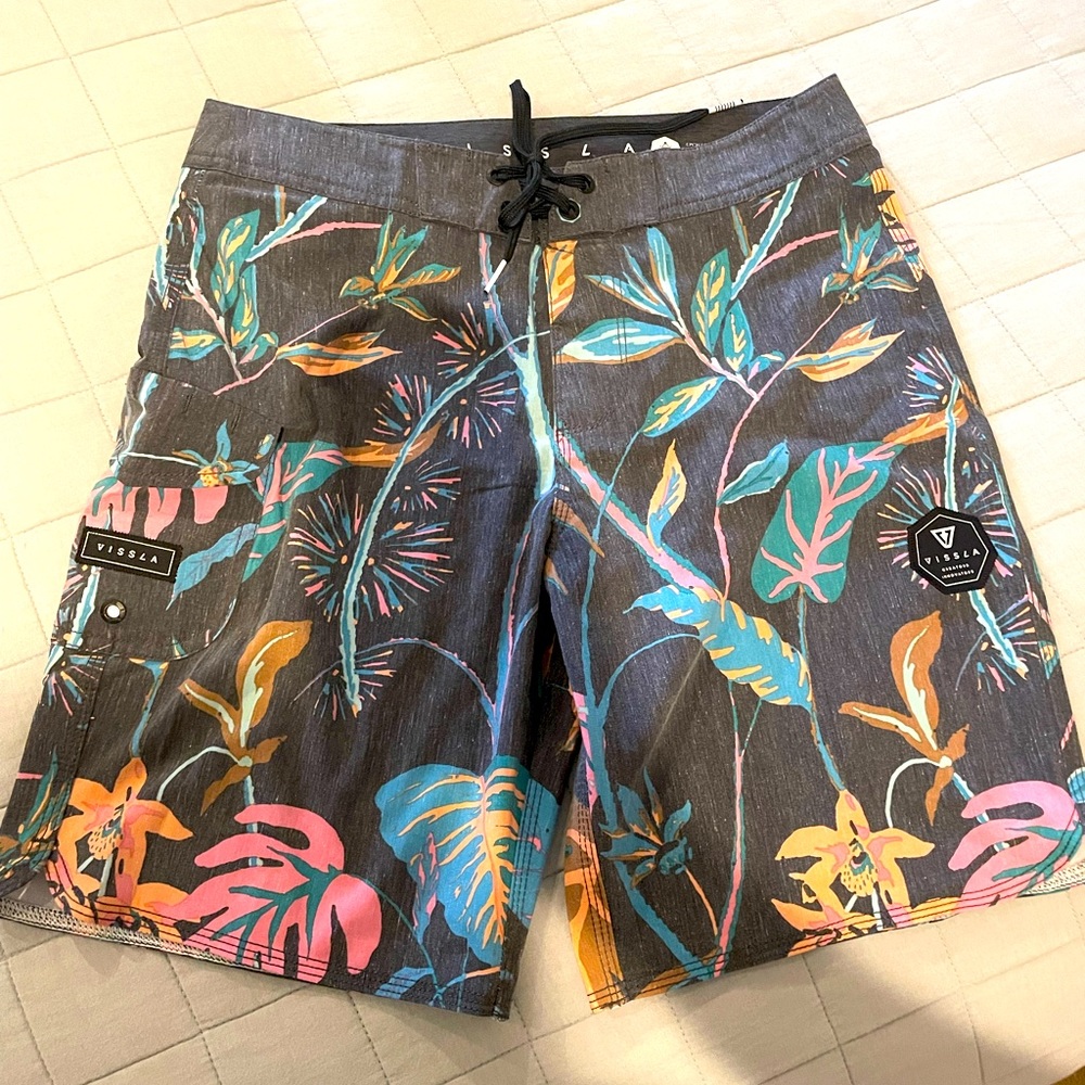 Vissla (surf brand) swim/ board shorts.